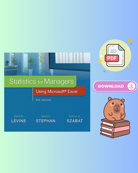 Statistics for Managers Using Microsoft Excel 8th Edition