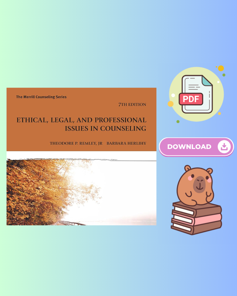 Ethical Legal and Professional Issues in Counseling 7th Edition